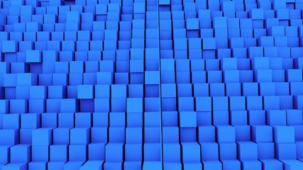 Aufkleber - Many abstract cubes, optical Illusion, modern computer generated 3D rendering background