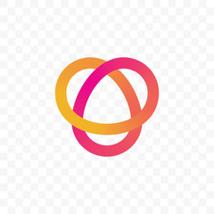 Poster - Tiangle infinity circles vector line icon