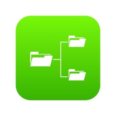 Poster - Folders structure icon digital green