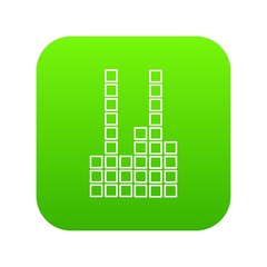 Poster - Equalizer icon green vector