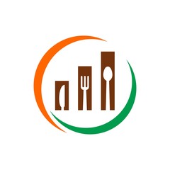 Wall Mural - restaurant logo. spoon and fork icon. symbol. vector eps 08.