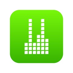 Poster - Equalizer icon green vector