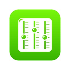 Poster - Sound mixer icon green vector