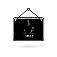 Wall Mural - Coffee sign black icon