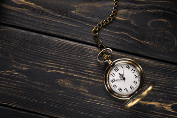 Gold vintage pocket watch