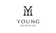 Monogram Initials YM MY logo design inspiration
