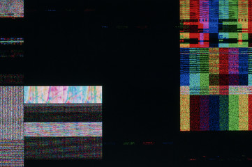 Fototapete - Pixel pattern of a digital glitch / Abstract background, pattern of a digital glitch.