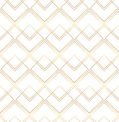  Seamless golden lines geometric modern pattern. Background with rhombus, triangles and nodes. 
