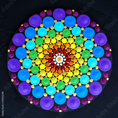 Beautiful mandala hand painted Poster Mural XXL