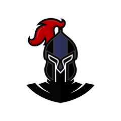 Poster - Helmet of Knight logo. Armor icon. Warrior symbol. Vector eps 08.