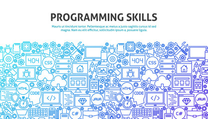 Wall Mural - Programming Skills Concept