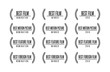 © Anastasiia - Movie award best feature film motion picture nomination winner vector logo icon set
