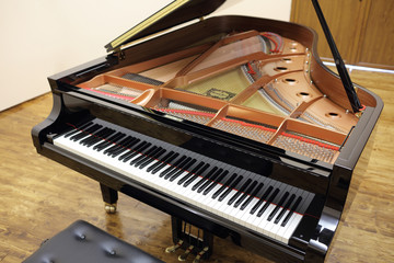 Top view shot of a grand piano