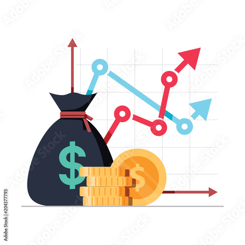 Fotografía Income increase strategy, Financial high return on investment, fund raising and