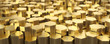 Brass metal, warehouse of brass hexagonal rods. Rolled metal products. 