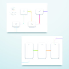 Poster - vector colorful square 3d landscape page template