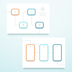 Poster - vector blue square 3d landscape page template