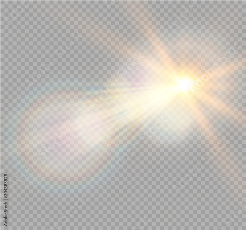 Fotografía Vector transparent sunlight special lens flare light effect
