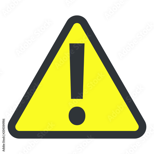 Fotografía Danger warning attention hazard sign, vector illustration