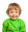 © Fedoruk - Portrait of a child who laughs. Isolated on a white background