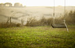 © Erickson Stock - View of tree swing on the field.