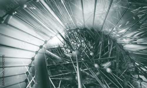 Cuadros en Lienzo 3D rendering of abstract technology background