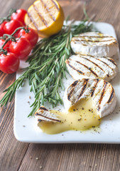 Poster - Grilled Camembert cheese with cherry tomatoes and rosemary