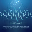 © Jemastock - Music wave infographic over blue background vector illustration graphic design