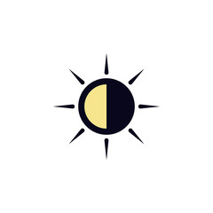 Poster - the sun icon. Element of colored web icon for mobile concept and web apps. Detailed the sun icon can be used for web and mobile. Premium icon