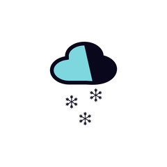 Poster - snow cloud icon. Element of colored web icon for mobile concept and web apps. Detailed snow cloud icon can be used for web and mobile. Premium icon