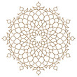 Arabic circle pattern monoline ornament