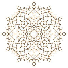 Arabic circle pattern monoline ornament