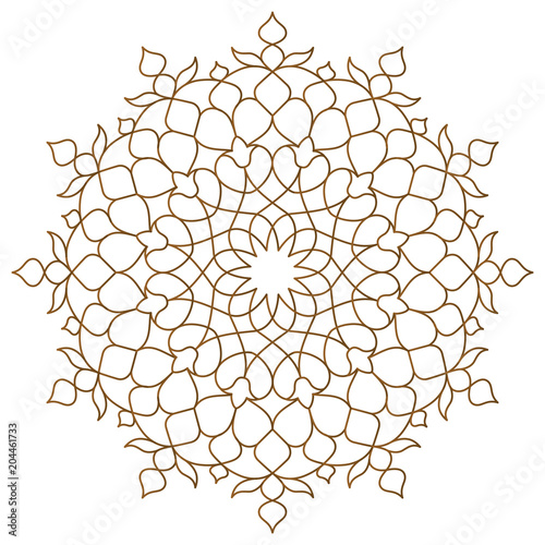 Fotografía Arabic circle pattern monoline ornament
