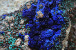 blue azurite mineral texture