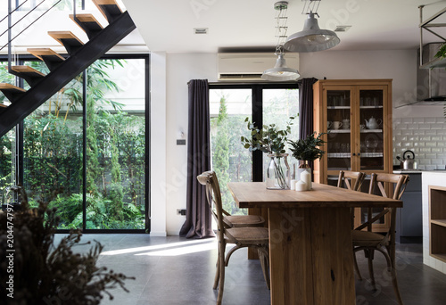 My Design Cozy Dining Room With Artificial Plants On The Table And