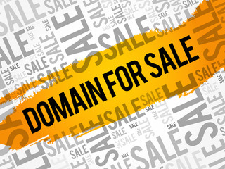 Poster - DOMAIN FOR SALE word cloud collage, business concept background