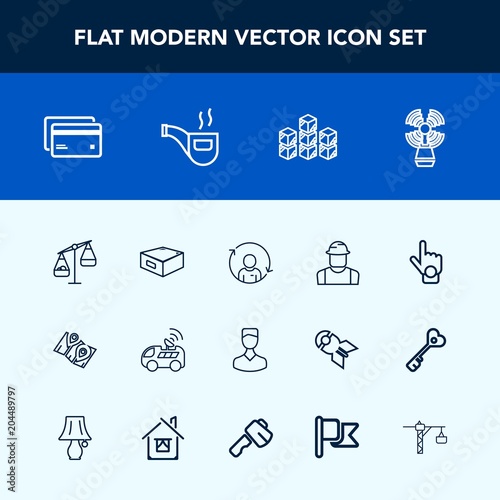 Modern Simple Vector Icon Set With Measurement Distribution