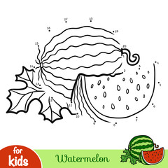 Wall Mural - Numbers game, education game for children, Watermelon