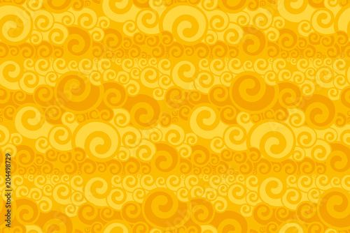 art Nouveau swirl seamless pattern.