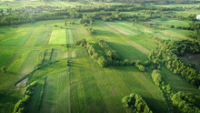Aerial Shot From The Drone - Spring Fields