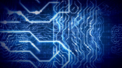 Poster - Abstract Flight Inside Circuit Board