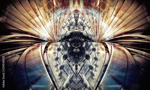 Fotografía 3D rendering of abstract technology background