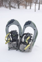 Snowshoes Planted Upright In Snow