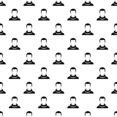 Poster - Man avatar pattern vector seamless repeating for any web design