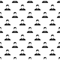 Poster - Man avatar pattern vector seamless repeating for any web design