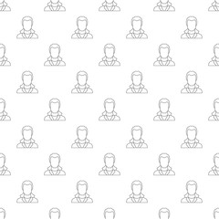 Poster - Man avatar pattern vector seamless repeating for any web design