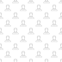 Poster - Man avatar pattern vector seamless repeating for any web design