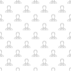 Poster - Man avatar pattern vector seamless repeating for any web design