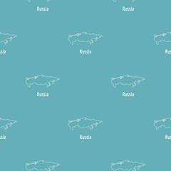 Poster - russia map thin line. simple illustration of russia map vector isolated on white background