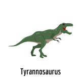 Fototapeta Dinusie - Tyrannosaurus icon. Flat illustration of tyrannosaurus vector icon for web.